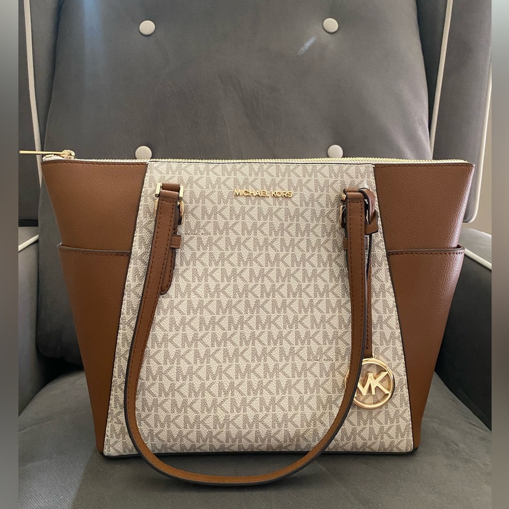 Michael Kors Charlotte Signature Large Tote, New with tag